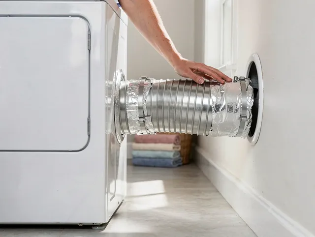 Professional dryer vent hose installation by La Mirada Dryer Vent Cleaning in La Mirada
